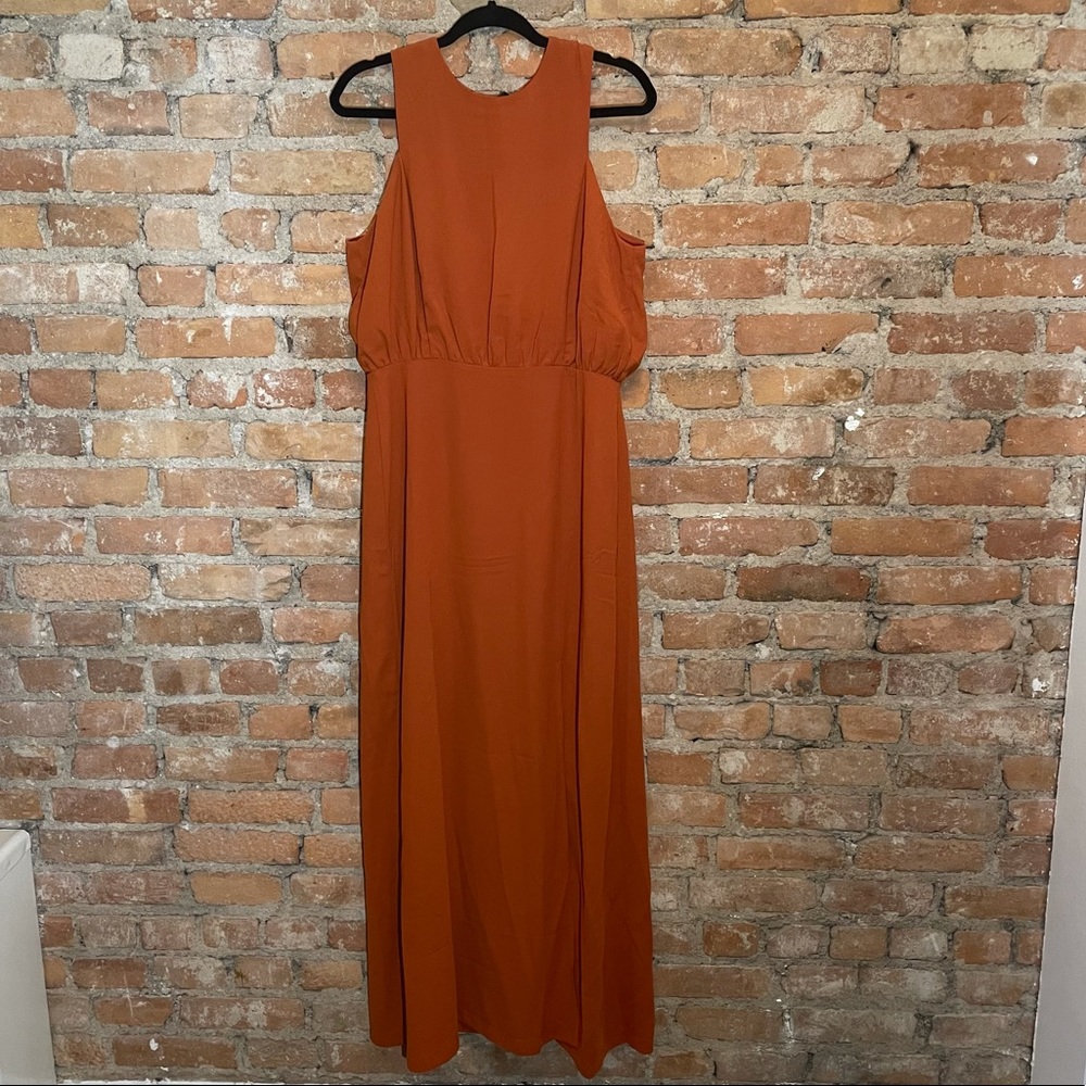 Forever 21 - Burnt Orange Maxi Dress (w/ Slit) - L